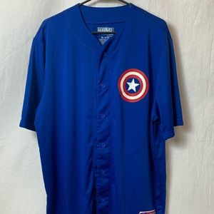 Captain America Jersey Men’s XL 46/48 Marvel Shirt